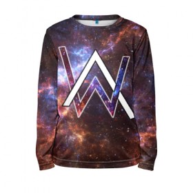 Детский лонгслив 3D с принтом Alan Walker в Ухте, 100% полиэстер | длинные рукава, круглый вырез горловины, полуприлегающий силуэт
 | alan | dj | walker | диджей | клубная | космос. | электронная музыка
