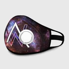 Маска из неопрена с принтом Alan Walker в Ухте, неопрен 100% | Форма огибающая нос. Резинки для ушей с дополнительной резинкой на затылке. Клапан для выдоха для активного дыхания при занятиях спортом. Эластичный материал маски и окантовки для лучшего растяжения и прилегания маски.  | alan | dj | walker | диджей | клубная | космос. | электронная музыка