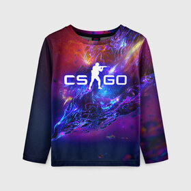 Детский лонгслив 3D с принтом CS GO в Ухте, 100% полиэстер | длинные рукава, круглый вырез горловины, полуприлегающий силуэт
 | astralis | awp | counter strike | cs go | cs go global offensive | faze clan | hyper beast | team liquid | астралис | тим ликвид | фейз клан | хайпер бист