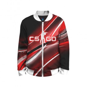 Детский бомбер 3D с принтом CS GO в Ухте, 100% полиэстер | застегивается на молнию, по бокам два кармана без застежек, мягкие манжеты, по низу бомбера и на воротнике — эластичная резинка | Тематика изображения на принте: astralis | awp | counter strike | cs go | cs go global offensive | faze clan | hyper beast | team liquid | астралис | тим ликвид | фейз клан | хайпер бист