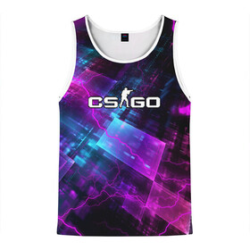 Мужская майка 3D с принтом CS GO в Ухте, 100% полиэстер | круглая горловина, приталенный силуэт, длина до линии бедра. Пройма и горловина окантованы тонкой бейкой | counter strike | cs go | cyber sport | game | hyper beast | sport | игры | кибер спорт