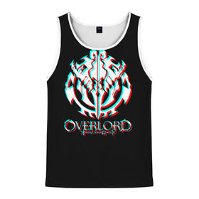 Мужская майка 3D с принтом Overlord (Glitch) в Ухте, 100% полиэстер | круглая горловина, приталенный силуэт, длина до линии бедра. Пройма и горловина окантованы тонкой бейкой | glitch | overlord | аниме | глитч | лого | логотип | оверлорд | сериал