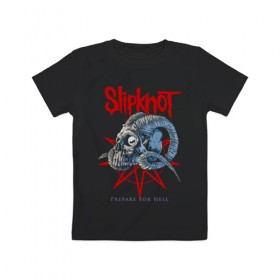 Детская футболка хлопок с принтом Slipknot в Ухте, 100% хлопок | круглый вырез горловины, полуприлегающий силуэт, длина до линии бедер | Тематика изображения на принте: 