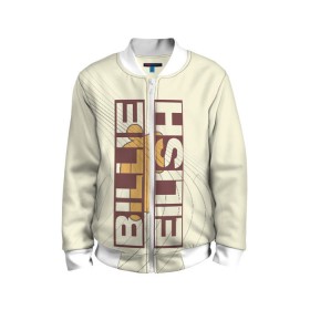 Детский бомбер 3D с принтом billie eilish в Ухте, 100% полиэстер | застегивается на молнию, по бокам два кармана без застежек, мягкие манжеты, по низу бомбера и на воротнике — эластичная резинка | billie eilish