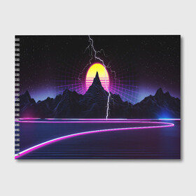 Альбом для рисования с принтом RETRO STORM в Ухте, 100% бумага
 | матовая бумага, плотность 200 мг. | Тематика изображения на принте: bright | colorful | cool | disco | music | music lover | retro | speaker | tape recorder | technique | vintage | винтаж | динамик | диско | магнитофон | меломан | музыка | неон | разноцветный | ретро | техника