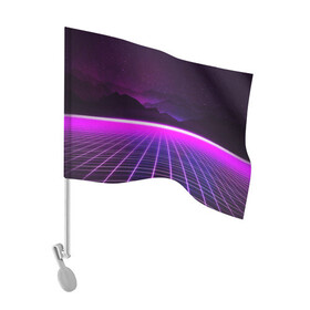 Флаг для автомобиля с принтом 90 YEARS sunrise в Ухте, 100% полиэстер | Размер: 30*21 см | bright | colorful | cool | disco | music | music lover | retro | speaker | tape recorder | technique | vintage | винтаж | динамик | диско | магнитофон | меломан | музыка | неон | разноцветный | ретро | техника