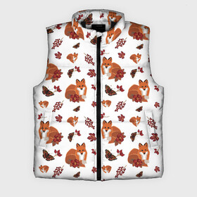 Мужской жилет утепленный 3D с принтом Лиса в Ухте,  |  | животные | лиса | модные | природа | текстура