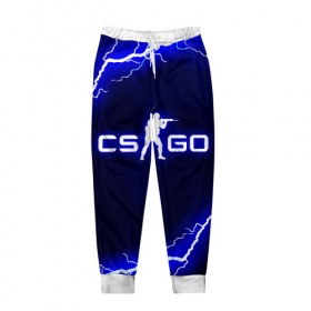 Мужские брюки 3D с принтом CS GO LIGHTNING STYLE в Ухте, 100% полиэстер | манжеты по низу, эластичный пояс регулируется шнурком, по бокам два кармана без застежек, внутренняя часть кармана из мелкой сетки | astralis | awp | counter strike | cs go | cs go global offensive | faze clan | hyper beast | team liquid | thunder | астралис | молнии | тим ликвид | фейз клан | хайпер бист | шторм