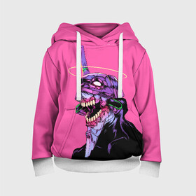 Детская толстовка 3D с принтом EVANGELION (CRY) в Ухте, 100% полиэстер | двухслойный капюшон со шнурком для регулировки, мягкие манжеты на рукавах и по низу толстовки, спереди карман-кенгуру с мягким внутренним слоем | angel | eva | evangelion | neon genesis evangelion | nerv | аска лэнгли сорью | ева | евангелион | мисато кацураги | рей аянами | синдзи