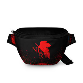 Поясная сумка 3D с принтом EVANGELION (NERV) в Ухте, 100% полиэстер | плотная ткань, ремень с регулируемой длиной, внутри несколько карманов для мелочей, основное отделение и карман с обратной стороны сумки застегиваются на молнию | angel | eva | evangelion | neon genesis evangelion | nerv | аска лэнгли сорью | ева | евангелион | мисато кацураги | рей аянами | синдзи