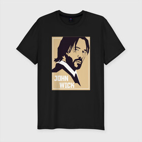Мужская футболка хлопок Slim с принтом John Wick в Ухте, 92% хлопок, 8% лайкра | приталенный силуэт, круглый вырез ворота, длина до линии бедра, короткий рукав | 2077 | action | baba | boogieman | breathtaking | cinema | cyberpunk | john | keanu | matrix | movie | reeves | rpg | wick | yaga | баба | боевик | бугимен | джон | киану | киберпанк | кино | матрица | потрясающий | ривз | уик | 