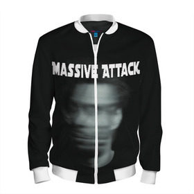 Мужской бомбер 3D с принтом Massive Attack в Ухте, 100% полиэстер | застегивается на молнию, по бокам два кармана без застежек, по низу бомбера и на воротнике - эластичная резинка | грант маршалл | роберт дель ная | трип хоп