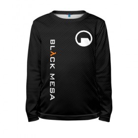 Детский лонгслив 3D с принтом BLACK MESA в Ухте, 100% полиэстер | длинные рукава, круглый вырез горловины, полуприлегающий силуэт
 | aperture laboratories | black mesa | gordon freeman | half life | half life 3 | valve | блэк меса | вэлв | гордон фриман | халф лайф