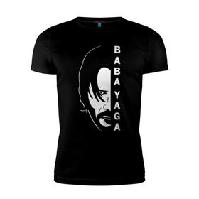 Мужская футболка премиум с принтом John Wick - Baba Yaga в Ухте, 92% хлопок, 8% лайкра | приталенный силуэт, круглый вырез ворота, длина до линии бедра, короткий рукав | 2077 | action | baba | boogieman | breathtaking | cinema | cyberpunk | john | keanu | matrix | movie | reeves | rpg | wick | yaga | баба | боевик | бугимен | джон | киану | киберпанк | кино | матрица | потрясающий | ривз | уик | фильм | 