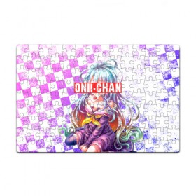 Пазл магнитный 126 элементов с принтом ONNI-CHAN (Плашка переносная) в Ухте, полимерный материал с магнитным слоем | 126 деталей, размер изделия —  180*270 мм | anime | game | life | manga | no game | no game no life | no life | onni chan | sempai | senpai | аниме | без игры без жизни | братишка | манга | семпай | сенпай