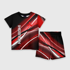 Детский костюм с шортами 3D с принтом MITSUBISHI  МИТСУБИСИ в Ухте,  |  | mitsubishi | sport | митсубиси | митсубиши | спорт