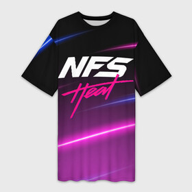 Платье-футболка 3D с принтом NFS: Heat (NEON) в Ухте,  |  | 2019 | auto | for | game | games | heat | logo | need | neon | nfs | racing | speed | symbol | tuning | авто | гонки | жажда | жара | игра | игры | лого | логотип | неон | нфс | символ | скорости | тепло | тюнинг | хеат | хит | хот