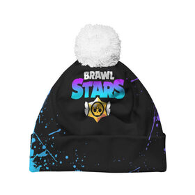 Шапка 3D c помпоном с принтом BRAWL STARS в Ухте, 100% полиэстер | универсальный размер, печать по всей поверхности изделия | brawl stars | bull | colt | games | leon | stars | берли | бо | брок | джесси | динамайк | дэррил | игры | кольт | леон | нита | пайпер | пенни | поко | пэм | рикошет | спайк | тара | фрэнк | шелли | эль примо