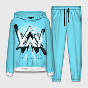 Женский костюм 3D (с толстовкой) с принтом Alan Walker в Ухте,  |  | alan | alone | darkside | different | dj | faded | house | k 391 | live | music | olav | remix | techno | walker | walkers | walkzz | world | алан | диджей | техно | уокер