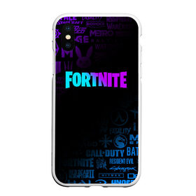 Чехол для iPhone XS Max матовый с принтом FORTNITE в Ухте, Силикон | Область печати: задняя сторона чехла, без боковых панелей | borderlands | call of duty | counter strike | cs go | dark souls | devil may cry | dmc | face | fallout | far cry | stalker | tes | the elder scrolls | the last of us | the witcher | warframe | watch dogs | варфрейм | ведьмак | масс эффект |