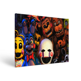 Холст прямоугольный с принтом FIVE NIGHTS AT FREDDYS в Ухте, 100% ПВХ |  | Тематика изображения на принте: 5 ночей с фредди | animation | bonnie | chica | five nights at freddys | fnaf | foxy | freddy | funny | horror | scary | бонни | майк | пять | ужас | фнаф | фокси | фредди | чика | шмидт
