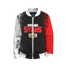 Детский бомбер 3D с принтом BRAWL STARS в Ухте, 100% полиэстер | застегивается на молнию, по бокам два кармана без застежек, мягкие манжеты, по низу бомбера и на воротнике — эластичная резинка | Тематика изображения на принте: brawl stars | bull | colt | games | leon | stars | берли | бо | брок | джесси | динамайк | дэррил | игры | кольт | леон | нита | пайпер | пенни | поко | пэм | рикошет | спайк | тара | фрэнк | шелли | эль примо