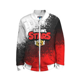 Детский бомбер 3D с принтом BRAWL STARS в Ухте, 100% полиэстер | застегивается на молнию, по бокам два кармана без застежек, мягкие манжеты, по низу бомбера и на воротнике — эластичная резинка | Тематика изображения на принте: brawl stars | bull | colt | leon | stars | берли | бо | брок | ворон | джесси | динамайк | дэррил | кольт | леон | мортис | нита | пайпер | пенни | поко | пэм | рикошет | спайк | тара | фрэнк | шелли | эль примо