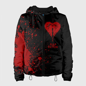 Женская куртка 3D с принтом Pulp Fiction в Ухте, ткань верха — 100% полиэстер, подклад — флис | прямой крой, подол и капюшон оформлены резинкой с фиксаторами, два кармана без застежек по бокам, один большой потайной карман на груди. Карман на груди застегивается на липучку | fiction | pulp | quentin | tarantino | thurman | uma | адреналин | игла | квентин | криминально | кровища | кровь | сердце | тарантино | турман | ума | чтиво