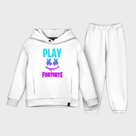 Детский костюм хлопок Oversize с принтом FORTNITE x MARSHMELLO в Ухте,  |  | fortnite | fortnite x | marshmello | маршмелло | фортнайт