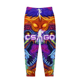 Мужские брюки 3D с принтом CS GO HYPER BEAST в Ухте, 100% полиэстер | манжеты по низу, эластичный пояс регулируется шнурком, по бокам два кармана без застежек, внутренняя часть кармана из мелкой сетки | astralis | awp | counter strike | cs go | cs go global offensive | cs:go | faze clan | hyper beast | team liquid | астралис | кс го | тим ликвид | фейз клан | хайпер бист