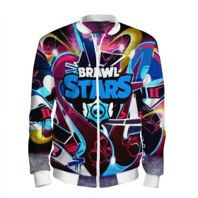 Мужской бомбер 3D с принтом BRAWL STARS в Ухте, 100% полиэстер | застегивается на молнию, по бокам два кармана без застежек, по низу бомбера и на воротнике - эластичная резинка | android | brawl stars | games | mobile game | stars | игры | мобильные игры