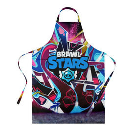 Фартук 3D с принтом BRAWL STARS в Ухте, 100% полиэстер | общий размер — 65 х 85 см, ширина нагрудника — 26 см, горловина — 53 см, длина завязок — 54 см, общий обхват в поясе — 173 см. Принт на завязках и на горловине наносится с двух сторон, на основной части фартука — только с внешней стороны | android | brawl stars | games | mobile game | stars | игры | мобильные игры