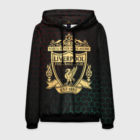 Мужская толстовка 3D с принтом Ливерпуль в Ухте, 100% полиэстер | двухслойный капюшон со шнурком для регулировки, мягкие манжеты на рукавах и по низу толстовки, спереди карман-кенгуру с мягким внутренним слоем. | liverpool | liverpool fc | ynwa | you never walk alone | ливерпуль | фан ливерпуля | фанатская | футбол | футболист | футбольный клуб | энфильд