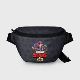 Поясная сумка 3D с принтом BRAWL STARS в Ухте, 100% полиэстер | плотная ткань, ремень с регулируемой длиной, внутри несколько карманов для мелочей, основное отделение и карман с обратной стороны сумки застегиваются на молнию | brawl stars | bull | colt | leon | stars | берли | бо | брок | ворон | джесси | динамайк | дэррил | кольт | леон | мортис | нита | пайпер | пенни | поко | пэм | рикошет | спайк | тара | фрэнк | шелли | эль примо
