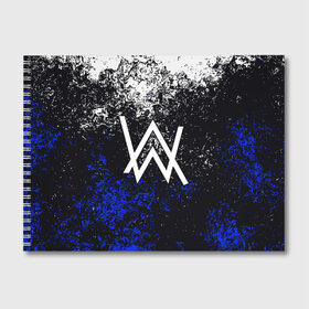 Альбом для рисования с принтом ALAN WALKER в Ухте, 100% бумага
 | матовая бумага, плотность 200 мг. | Тематика изображения на принте: alan walker | aw | electro | electro music | music | алан уокер | музыка | музыкант | электро | электронная музыка