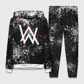 Женский костюм 3D (с толстовкой) с принтом ALAN WALKER GLITCH в Ухте,  |  | alan walker | aw | electro | electro music | music | алан уокер | музыка | музыкант | электро | электронная музыка