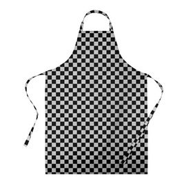 Фартук 3D с принтом Checkerboard Color  в Ухте, 100% полиэстер | общий размер — 65 х 85 см, ширина нагрудника — 26 см, горловина — 53 см, длина завязок — 54 см, общий обхват в поясе — 173 см. Принт на завязках и на горловине наносится с двух сторон, на основной части фартука — только с внешней стороны | checkerboard | gradient | бойчик | в клетку | в клеточку | градиент | клетка | музыка | орнамент | френдзона | шахматная доска | шашки