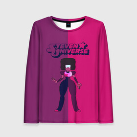 Женский лонгслив 3D с принтом Steven Universe в Ухте, 100% полиэстер | длинные рукава, круглый вырез горловины, полуприлегающий силуэт | steven universe | аметист | вселенная стивена | гранат | жемчуг | конни махесваран | кристальные самоцветы | лазурит | ляпис лазурит | перидот | самоцветы | стивен кварц юнивёрс