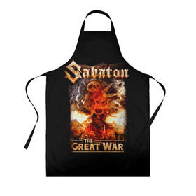 Фартук 3D с принтом Sabaton в Ухте, 100% полиэстер | общий размер — 65 х 85 см, ширина нагрудника — 26 см, горловина — 53 см, длина завязок — 54 см, общий обхват в поясе — 173 см. Принт на завязках и на горловине наносится с двух сторон, на основной части фартука — только с внешней стороны | battle metal | primo victoria | sabaton | the art of war | the great war | группа | йоаким броден | латный ботинок | метал | пауэр | рыцарские доспехи | сабатон | собатон | хэви