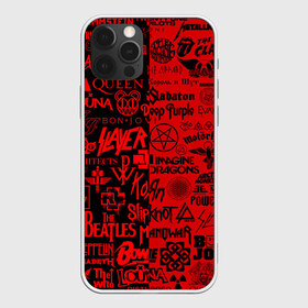 Чехол для iPhone 12 Pro Max с принтом ЛОГОТИПЫ РОК ГРУПП в Ухте, Силикон |  | 30 seconds to mars | acdc | deep purple | depeche mode | him | in flames | iron maiden | manowar | megadeth | motorhead | offspring | placebo | queen | radiohead | rolling stones | slayer | slipknot | stigmata | system of a down | алиса | кисс | корн | лу