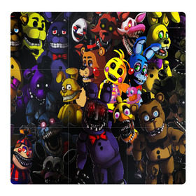 Магнитный плакат 3Х3 с принтом FIVE NIGHTS AT FREDDYS в Ухте, Полимерный материал с магнитным слоем | 9 деталей размером 9*9 см | 5 ночей с фредди | animation | bonnie | chica | five nights at freddys | fnaf | foxy | freddy | funny | horror | scary | бонни | майк | пять | ужас | фнаф | фокси | фредди | чика | шмидт