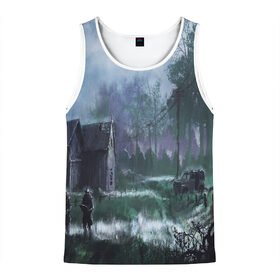 Мужская майка 3D с принтом STALKER в Ухте, 100% полиэстер | круглая горловина, приталенный силуэт, длина до линии бедра. Пройма и горловина окантованы тонкой бейкой | Тематика изображения на принте: chernobyl | game | games | gsc | logo | s.t.a.l.k.e.r. | stalker | stalker 2 | stalker2 | world | игра | игры | лого | противогаз | с.т.а.л.к.е.р. | символ | сталкер | сталкер 2 | сталкер2 | чернобыль