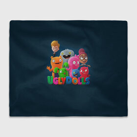 Плед 3D с принтом UglyDolls. Куклы с характером в Ухте, 100% полиэстер | закругленные углы, все края обработаны. Ткань не мнется и не растягивается | and sebaster dog | babo | lucky beth | moxie | ox | wedge | бабо | вэйдж | зубастер дог | игрушки | келли эсбёри | мокси | окс | плюшевые | роберт родригес | счастливчик бэт