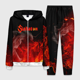 Мужской костюм 3D с принтом Sabaton в Ухте, 100% полиэстер | Манжеты и пояс оформлены тканевой резинкой, двухслойный капюшон со шнурком для регулировки, карманы спереди | battle metal | primo victoria | sabaton | the art of war | the great war | группа | йоаким броден | латный ботинок | метал | пауэр | рыцарские доспехи | сабатон | собатон | хэви