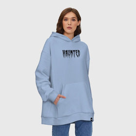Худи SuperOversize хлопок с принтом KIZARU - HAUNTED FAMILY в Ухте, 70% хлопок, 30% полиэстер, мягкий начес внутри | карман-кенгуру, эластичная резинка на манжетах и по нижней кромке, двухслойный капюшон
 | family | haunted | hip | hop | karmageddon | karmagedon | kizaru | music | rap | rapper | дежавю | кармагеддон | кармагедон | кизаро | кизару | музыка | нечипоренко | олег | рэп | рэпер | фэмили | хаунтед | хип | хоп