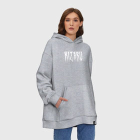 Худи SuperOversize хлопок с принтом KIZARU в Ухте, 70% хлопок, 30% полиэстер, мягкий начес внутри | карман-кенгуру, эластичная резинка на манжетах и по нижней кромке, двухслойный капюшон
 | family | haunted | hip | hop | karmageddon | karmagedon | kizaru | music | rap | rapper | дежавю | кармагеддон | кармагедон | кизаро | кизару | музыка | нечипоренко | олег | рэп | рэпер | фэмили | хаунтед | хип | хоп