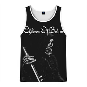 Мужская майка 3D с принтом Children of Bodom в Ухте, 100% полиэстер | круглая горловина, приталенный силуэт, длина до линии бедра. Пройма и горловина окантованы тонкой бейкой | Тематика изображения на принте: bodom | children | death | melodic | metal | алекси лайхо | дети бодома | мелодик дэт метал | метал