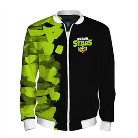 Мужской бомбер 3D с принтом Brawl Stars в Ухте, 100% полиэстер | застегивается на молнию, по бокам два кармана без застежек, по низу бомбера и на воротнике - эластичная резинка | brawl | bs | fails | leon | stars | supercell | tick | бой | босс | бравл | броубол | бс | герои | драка | звезд | осада | сейф | старс | цель