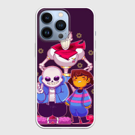 Чехол для iPhone 13 Pro Персонажи Undertale: в Ухте,  |  | battle | chara | comics | frisk | sans | simulator | undertale | undertale 2 | андертейл | игра | комикс | папирус | санс | симулятор | скелет | сэнс | ундертэйл | фриск | чары