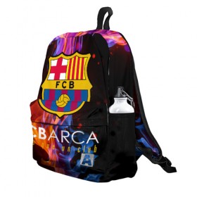 Рюкзак 3D с принтом FC BARCELONA в Ухте, 100% полиэстер | лямки с регулируемой длиной, сверху петелька, чтобы рюкзак можно было повесить на вешалку. Основное отделение закрывается на молнию, как и внешний карман. Внутри два дополнительных кармана, один из которых закрывается на молнию. По бокам два дополнительных кармашка | barca | barcelona | fc barca | барка | барселона
